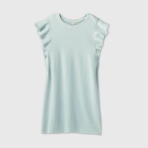 Target Universal thread ruffle sleeve t-shirt dress -mint